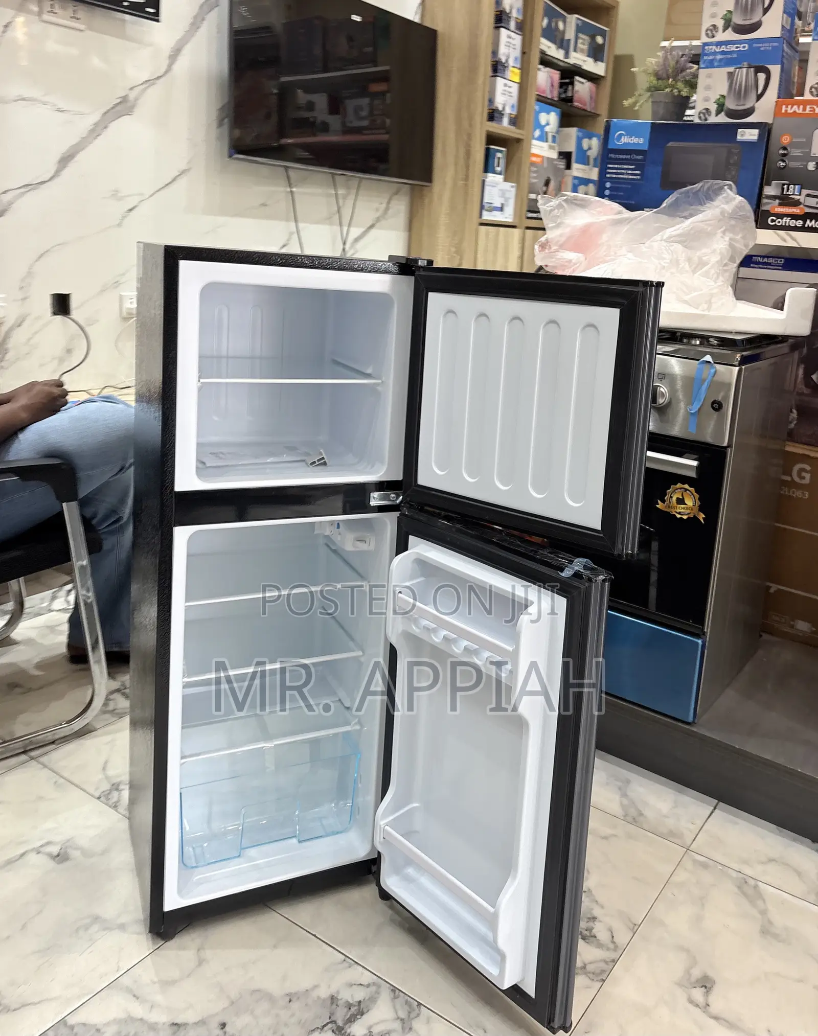 Choose Premium Nasco 2 Door Refrigerator(Gray) NASF2-13FL