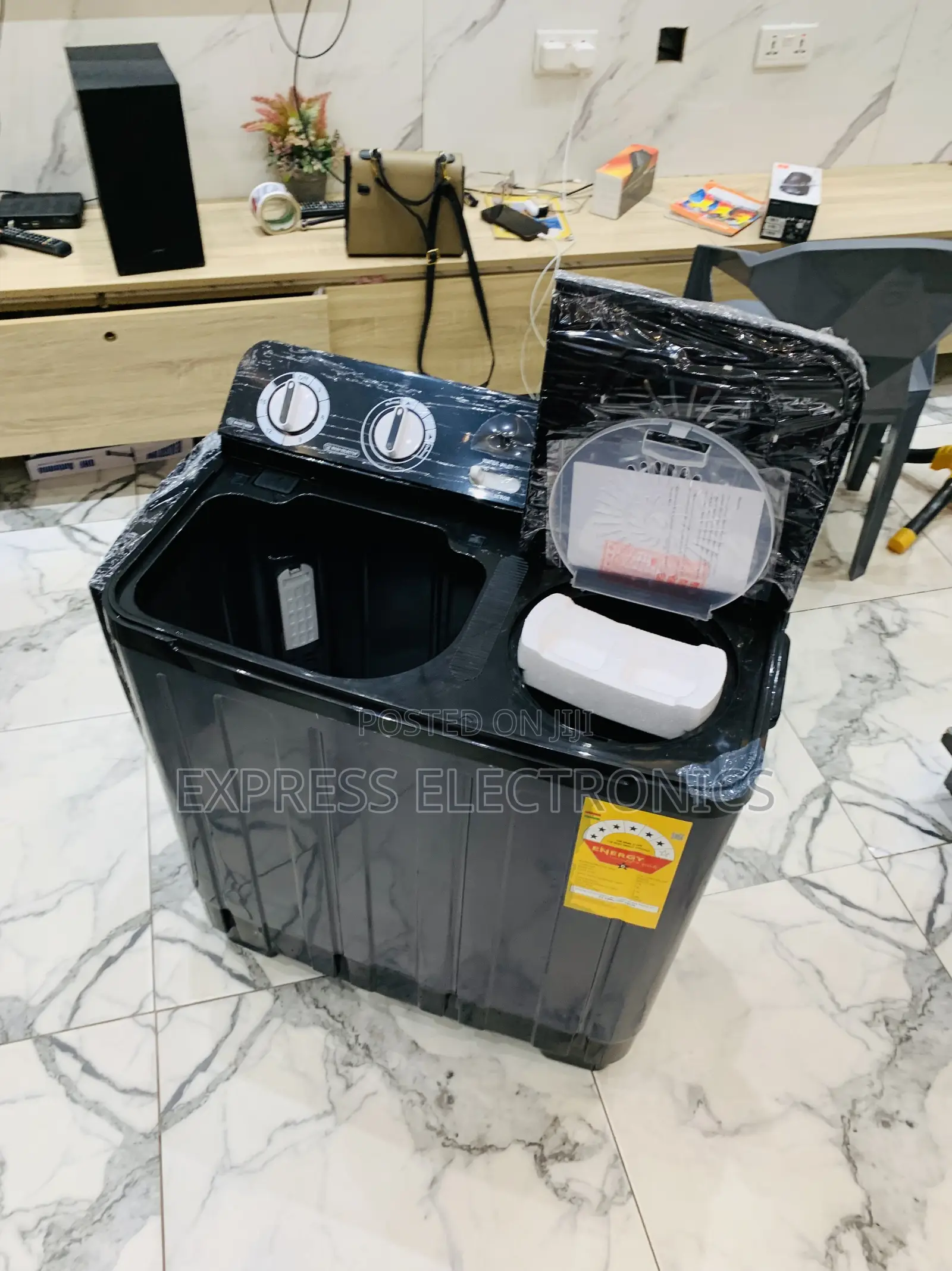 Limited Stock Nasco 7kg Black Semi-Auto Twin Tub WM (Model:NAS-07-Tw)