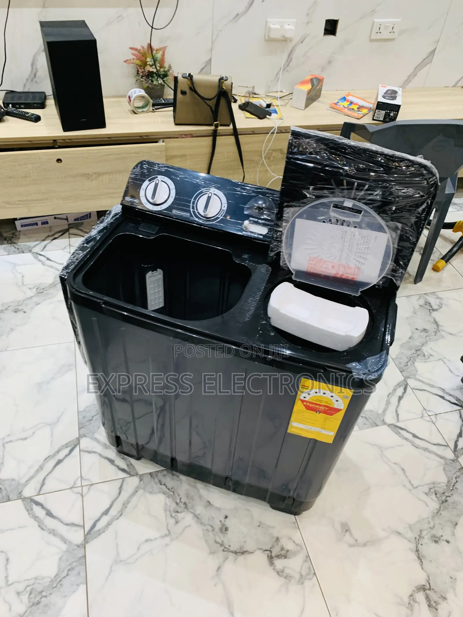 Limited Stock Nasco 7kg Black Semi-Auto Twin Tub WM (Model:NAS-07-Tw)