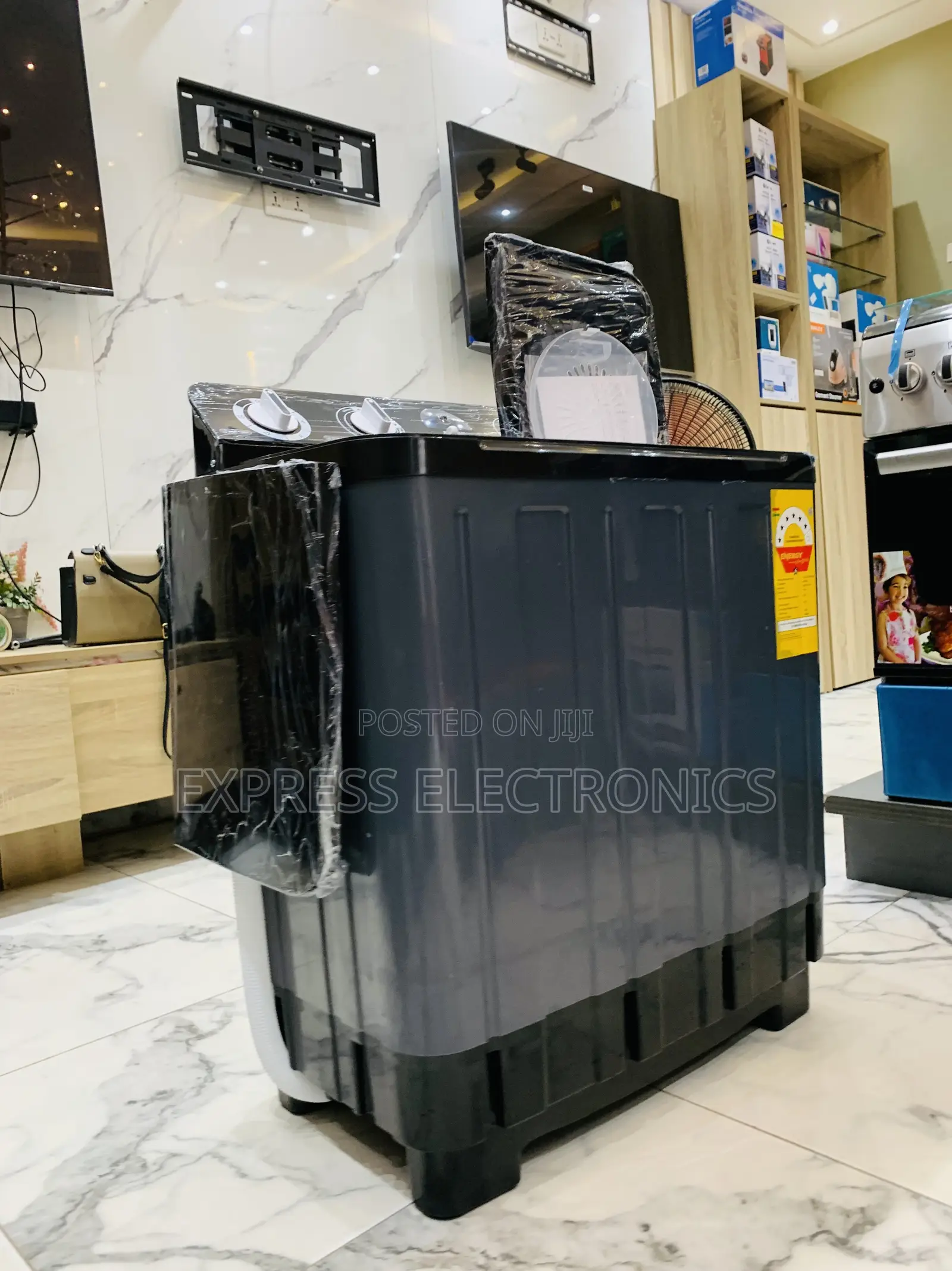 High Quality Nasco 7kg Black Semi-Auto Twin Tub WM (Model:NAS-07-Tw)