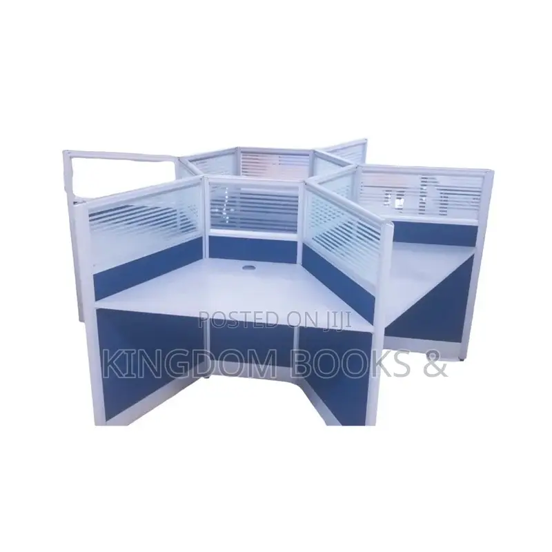 Modern 6-Seater Hexagon Office Cubicle / Partition Workstation Desk