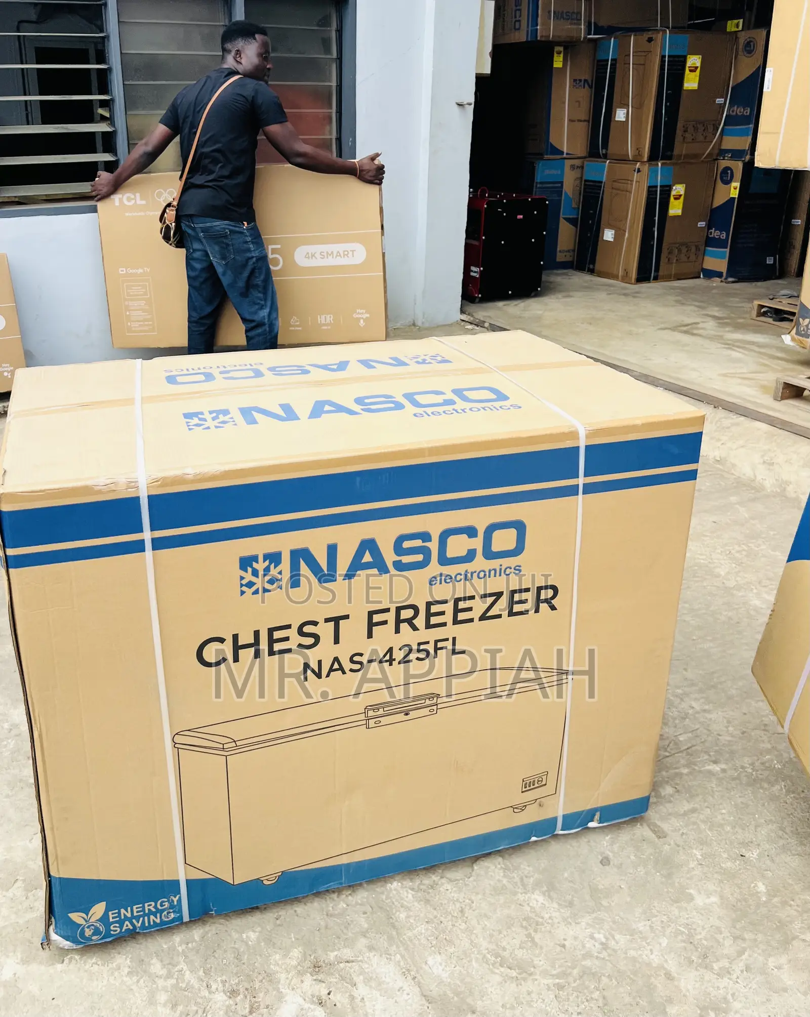 Choose Premium Nasco 400L Chest Freezer(Nas475fl) Black