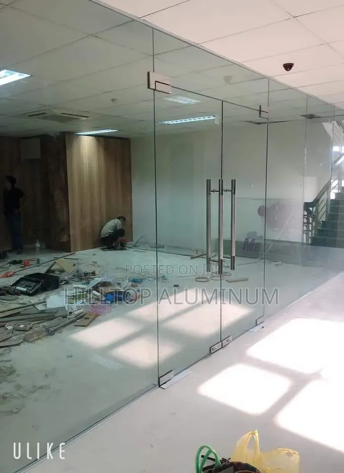 Double Glass Door Installation