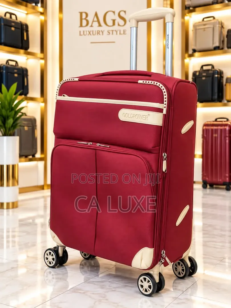 Black Softside Rolling Travel Suitcase Dual-Front Zippered Luggage Bag