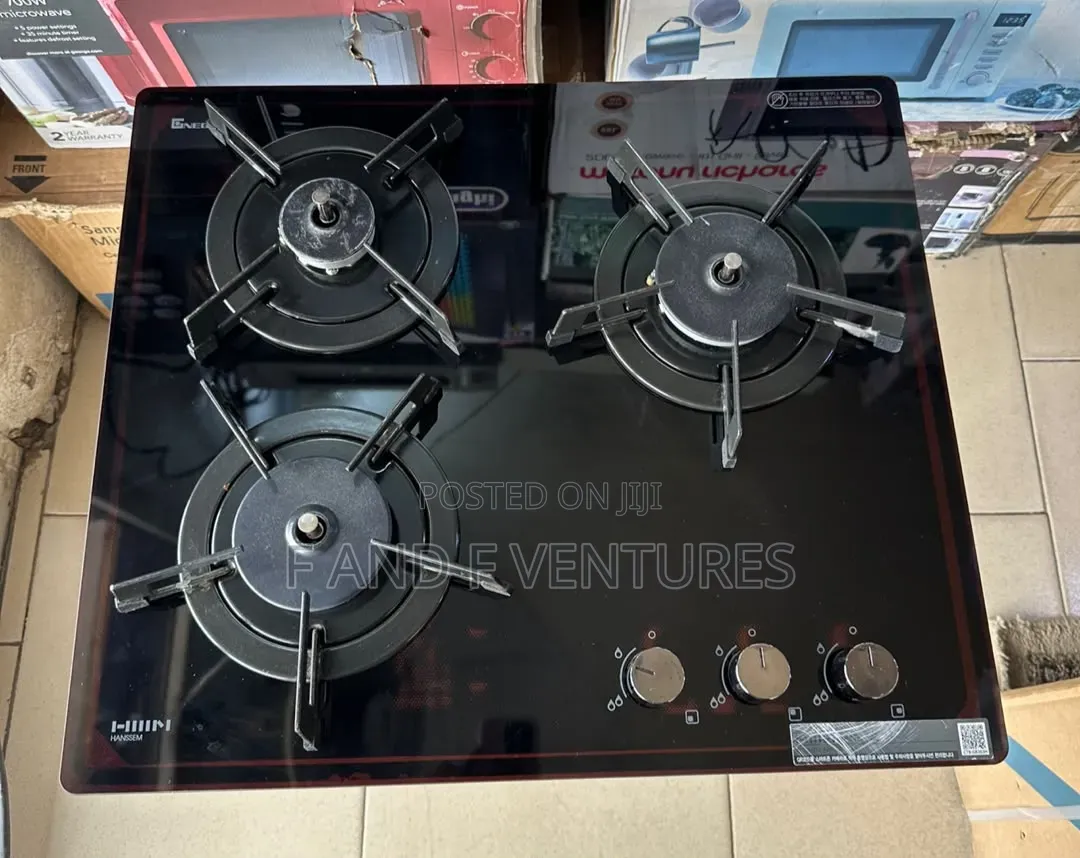 Black Glass Top 3 Burner