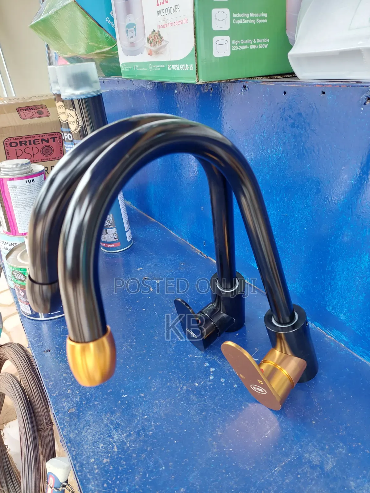 Black Gooseneck Kitchen Mixer Taps