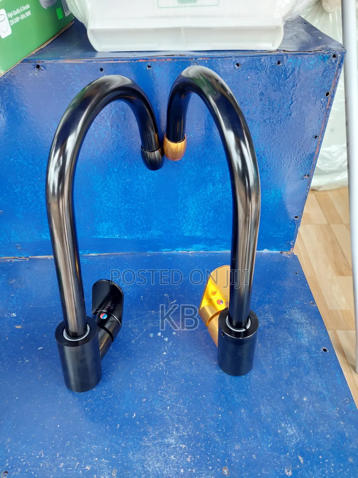 Black Gooseneck Kitchen Mixer Taps