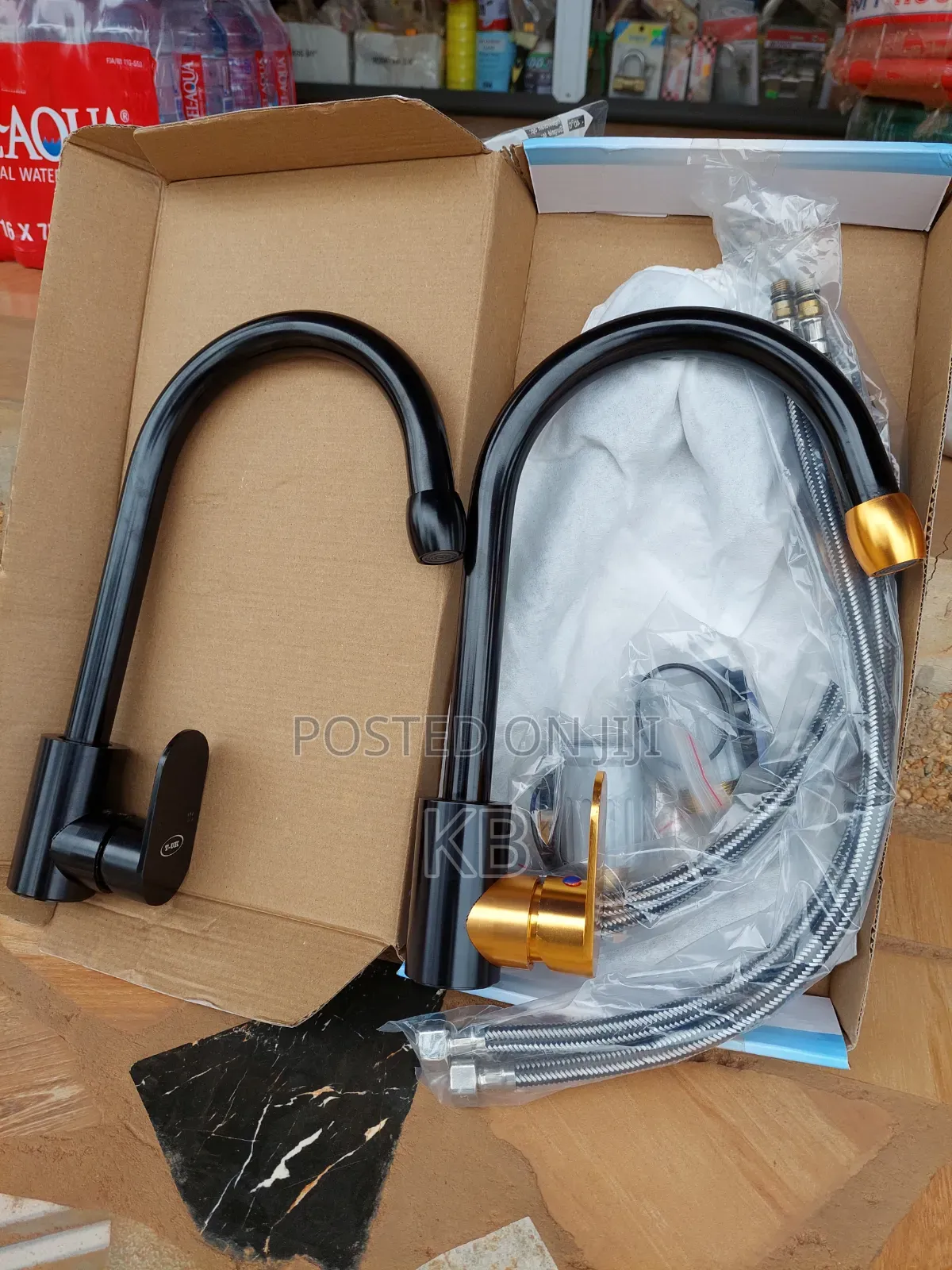 Black Gooseneck Kitchen Mixer Taps