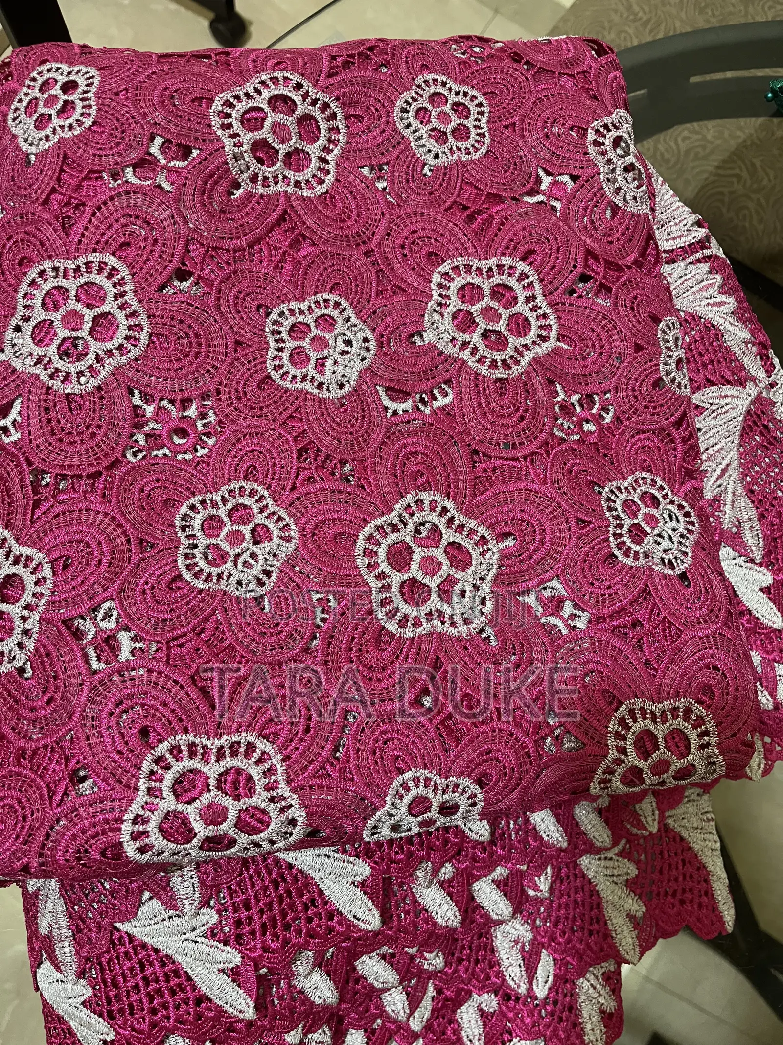 Magenta Cord Lace