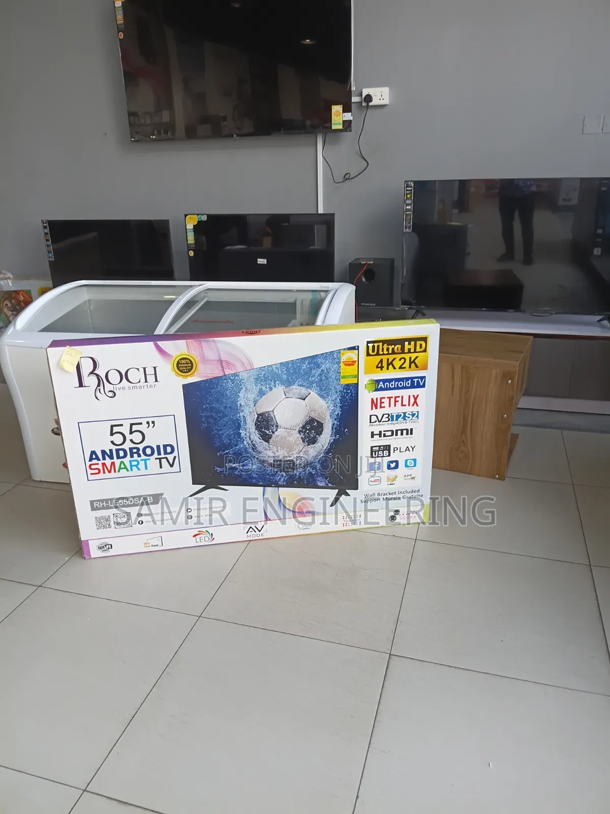 Roch RH-LE55DSA-B | 55-Inch Frameless Smart Android TV