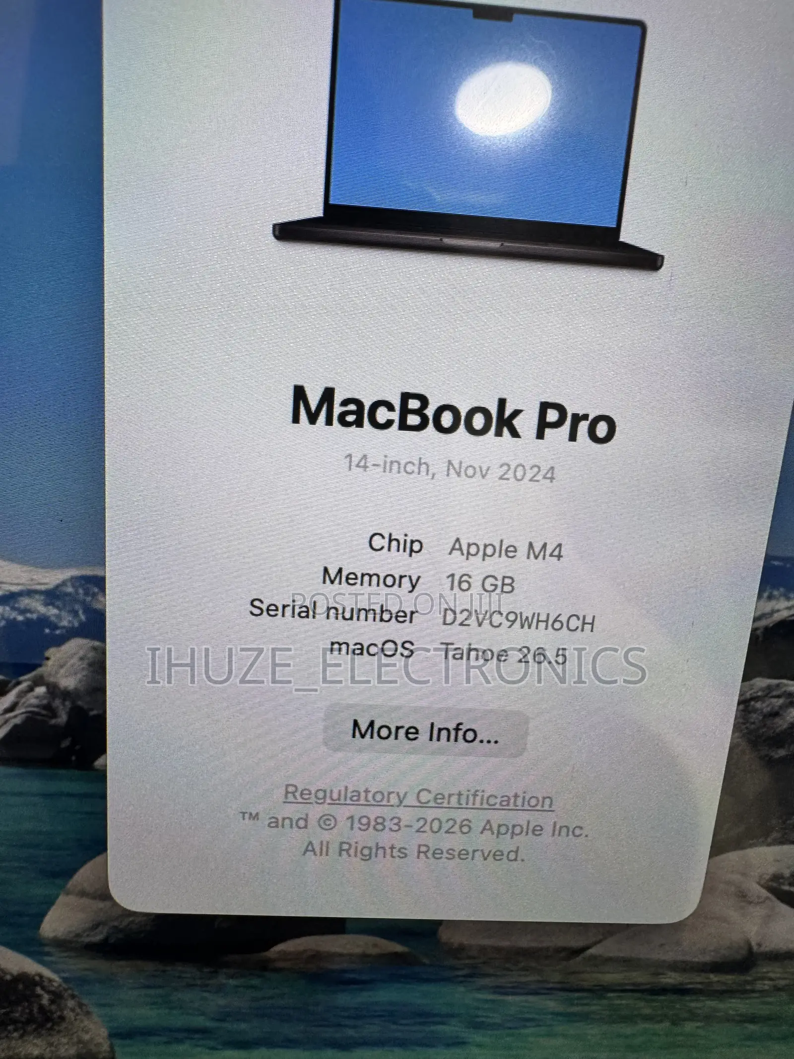 Laptop Apple MacBook Pro 2024 M4 16GB Apple M4 SSD 512GB