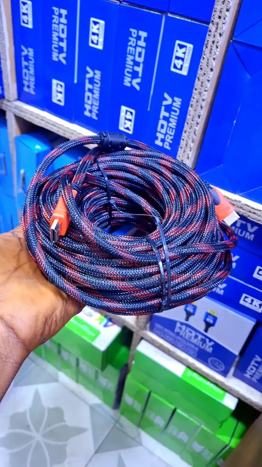 Red Breaded HDMI Cable 20m