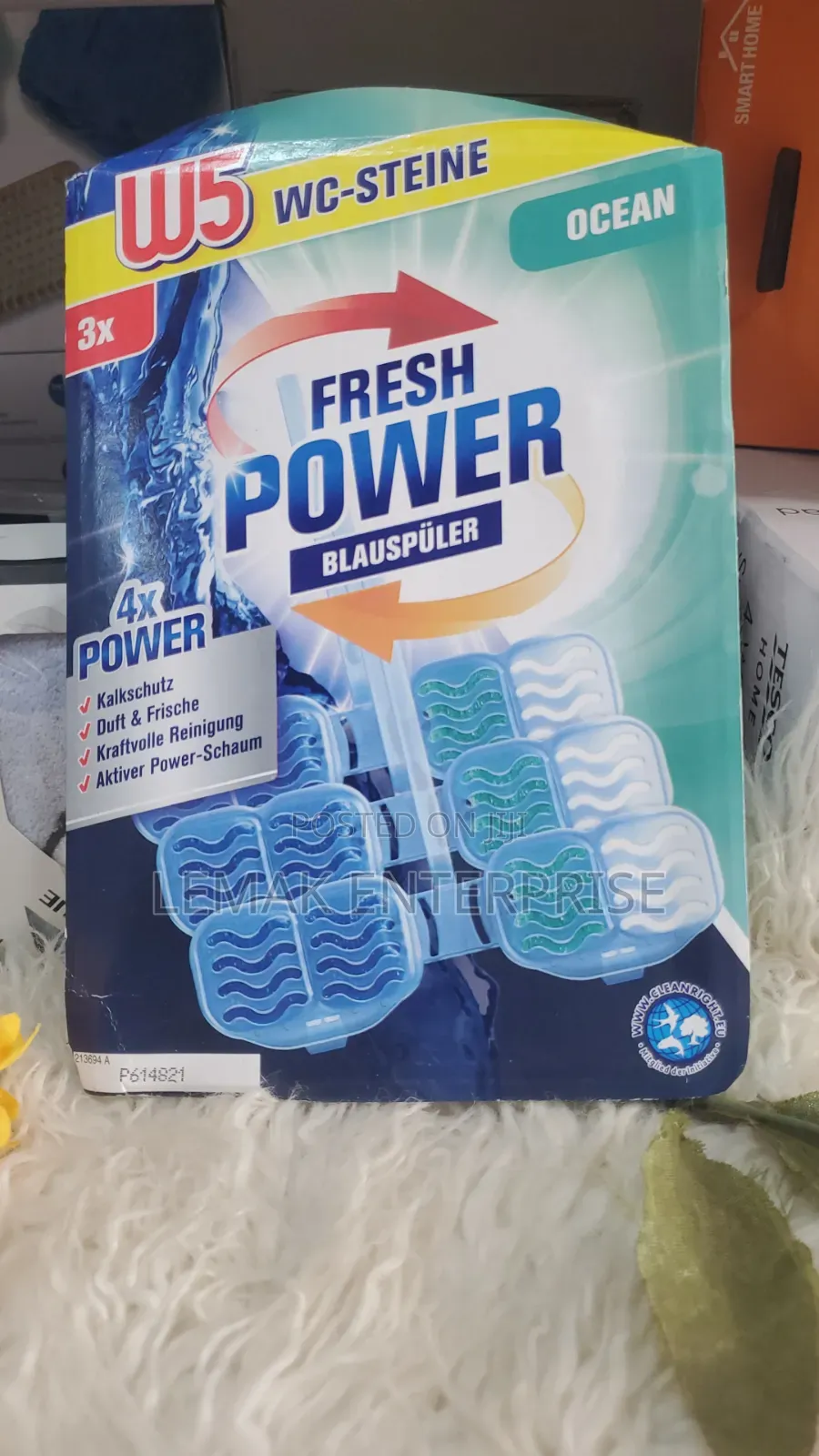 W5 Fresh Power Toilet Rim Block. 3 Pack.