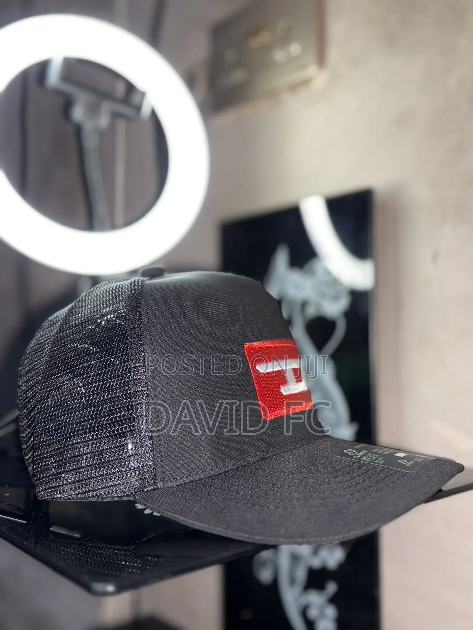 Black Trucker Baseball Cap