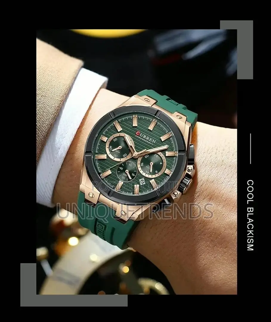 CURREN High Quality Chronograph Wrist Watch (Rubber Strap)