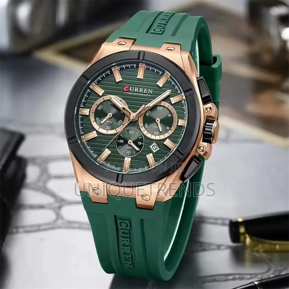 CURREN High Quality Chronograph Wrist Watch (Rubber Strap)