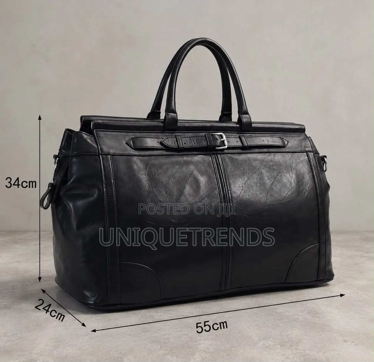 HIGH Quality Leather Duffle Bag (Black, Brown, Black and Gray)
