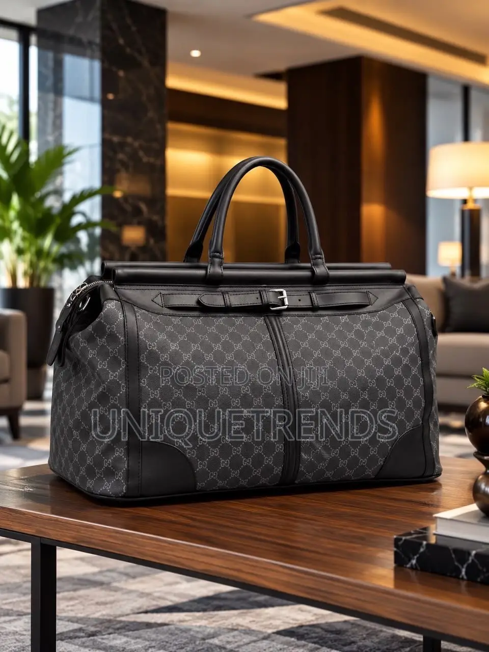 HIGH Quality Leather Duffle Bag (Black, Brown, Black and Gray)