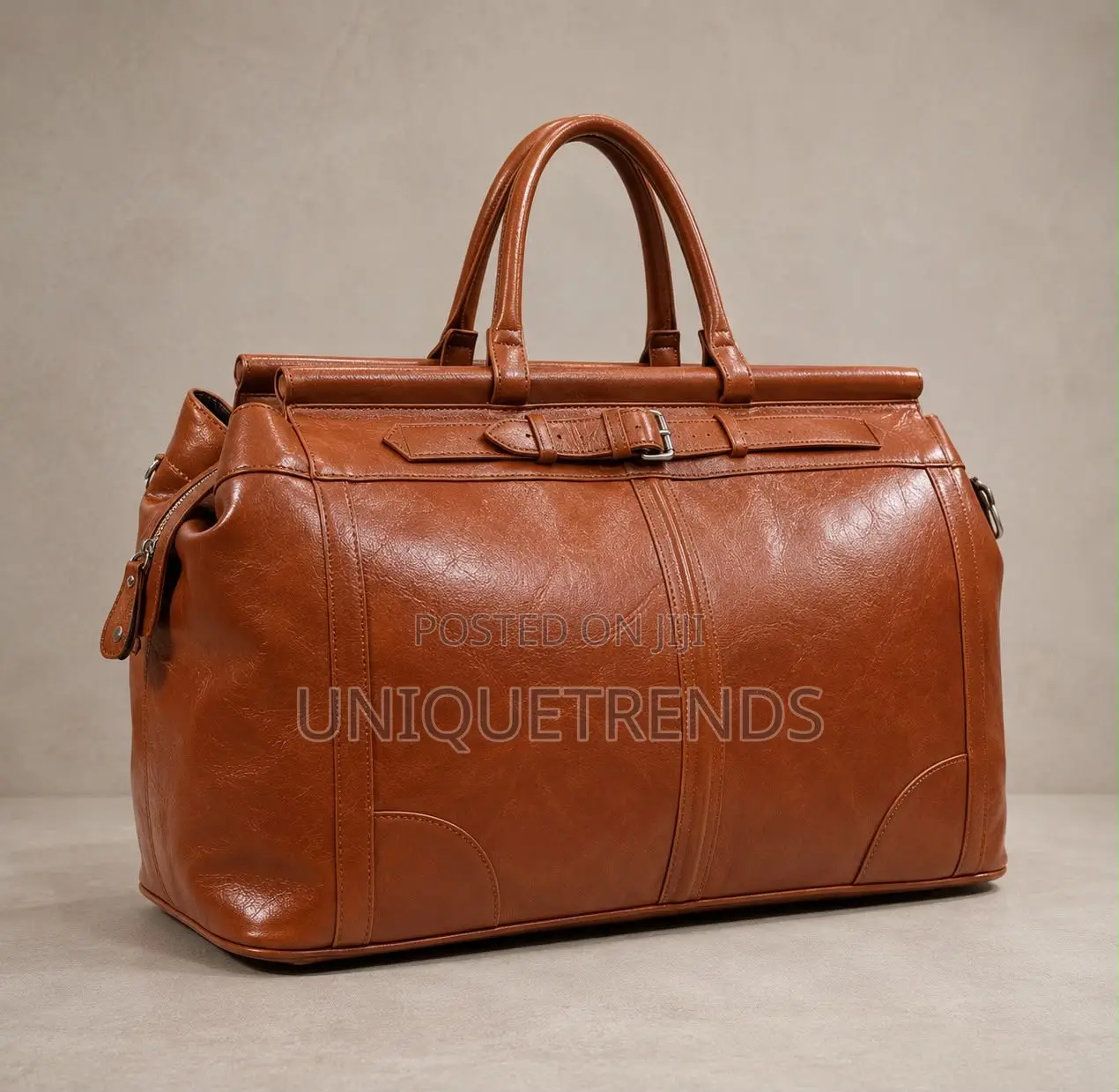 HIGH Quality Leather Duffle Bag (Black, Brown, Black and Gray)