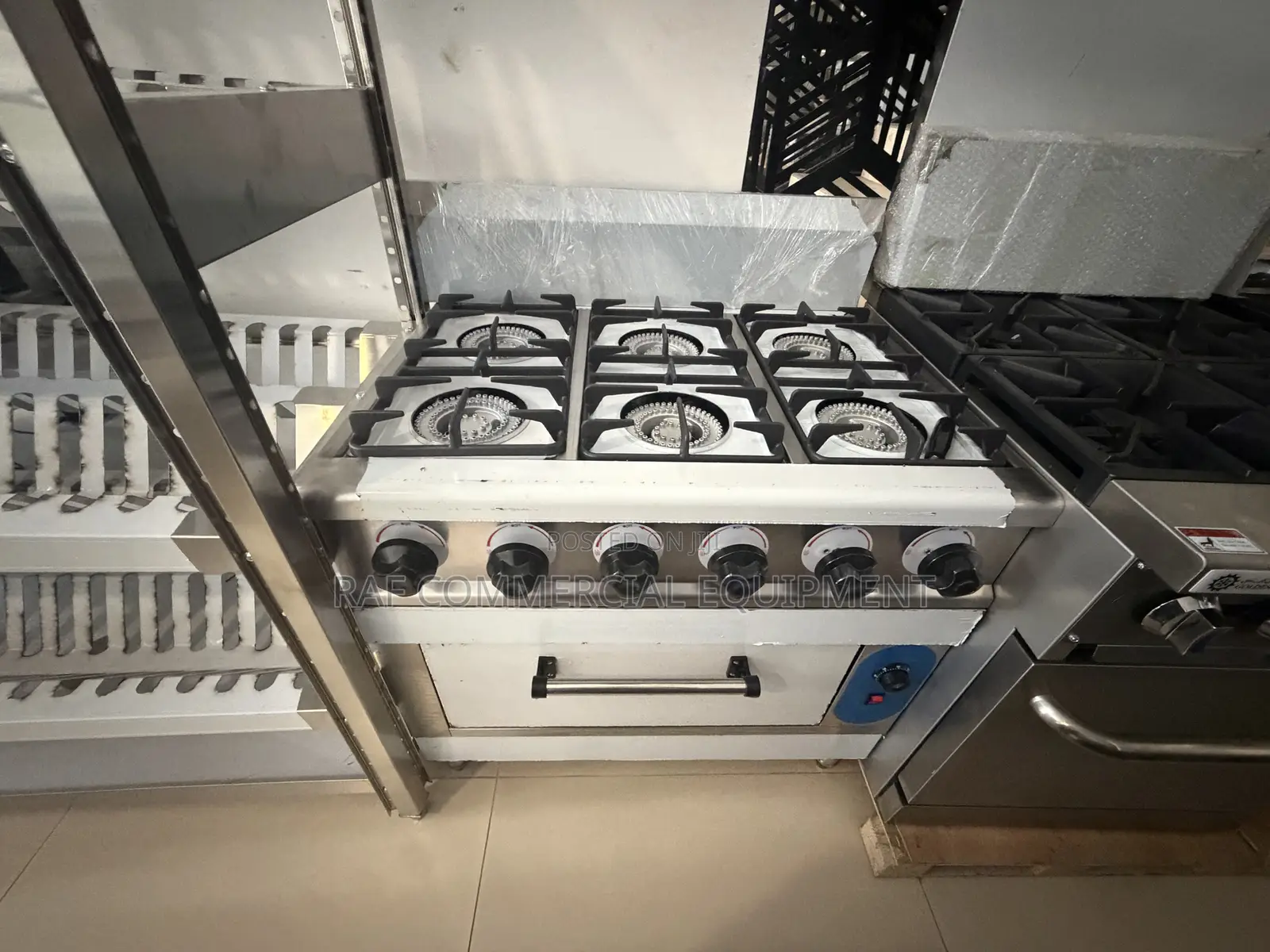 Stainless Steel 6 Burner Gas Stove With Oven