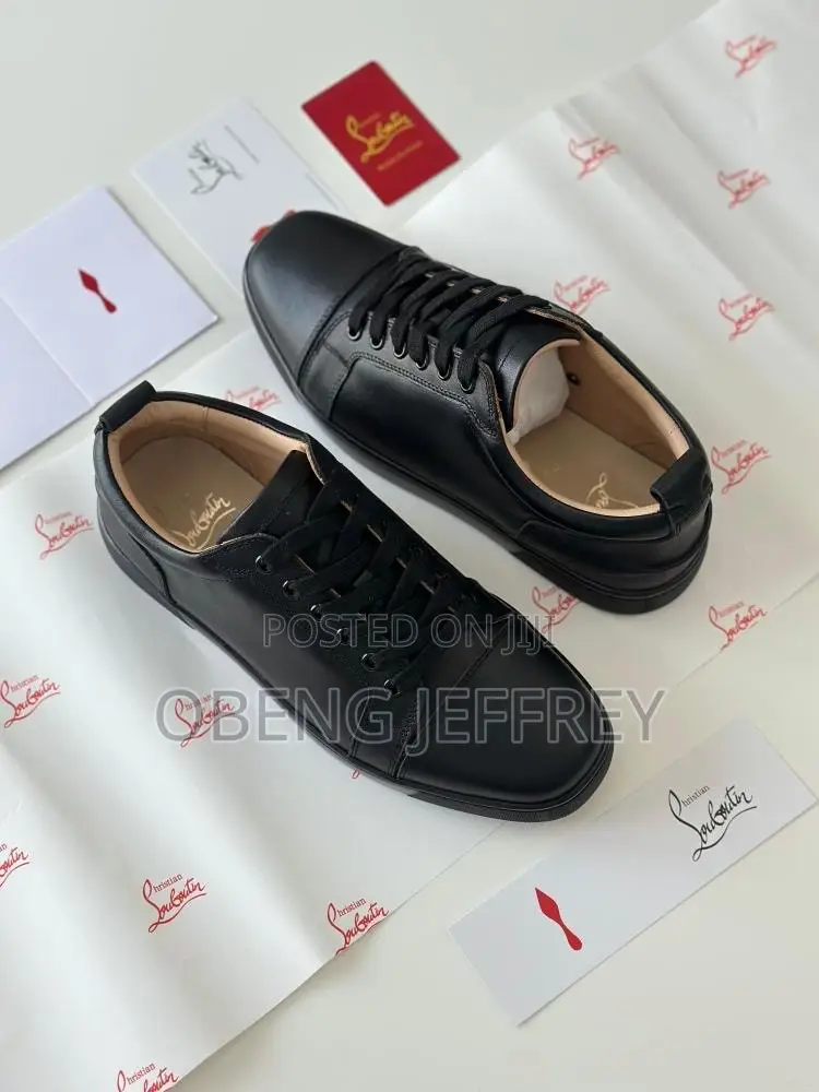 Original Christian Louboutin Louis Junior All Black Low