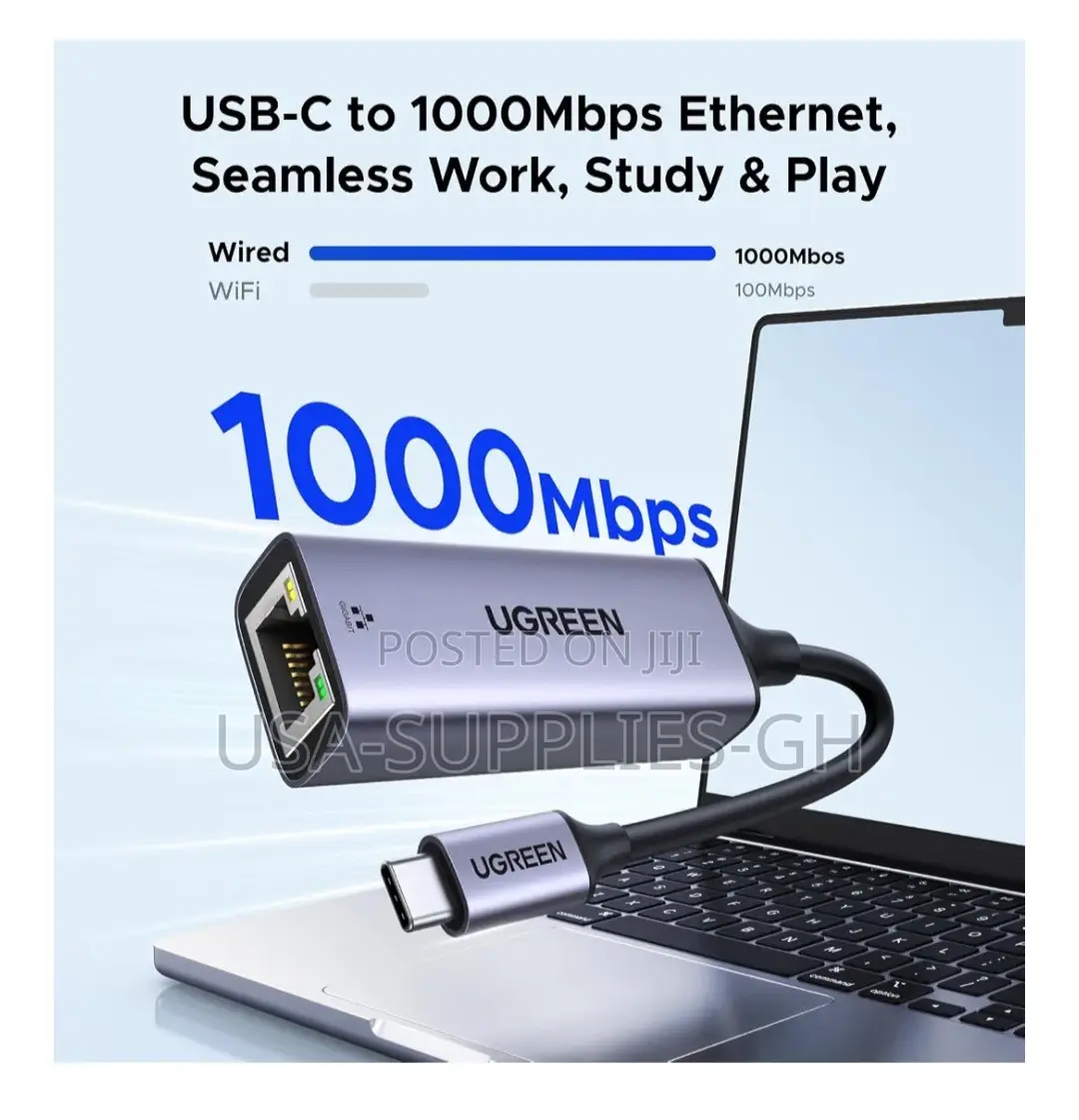 UGREEN USB C to Ethernet Adapter With RJ45 Network Dongle From Usa