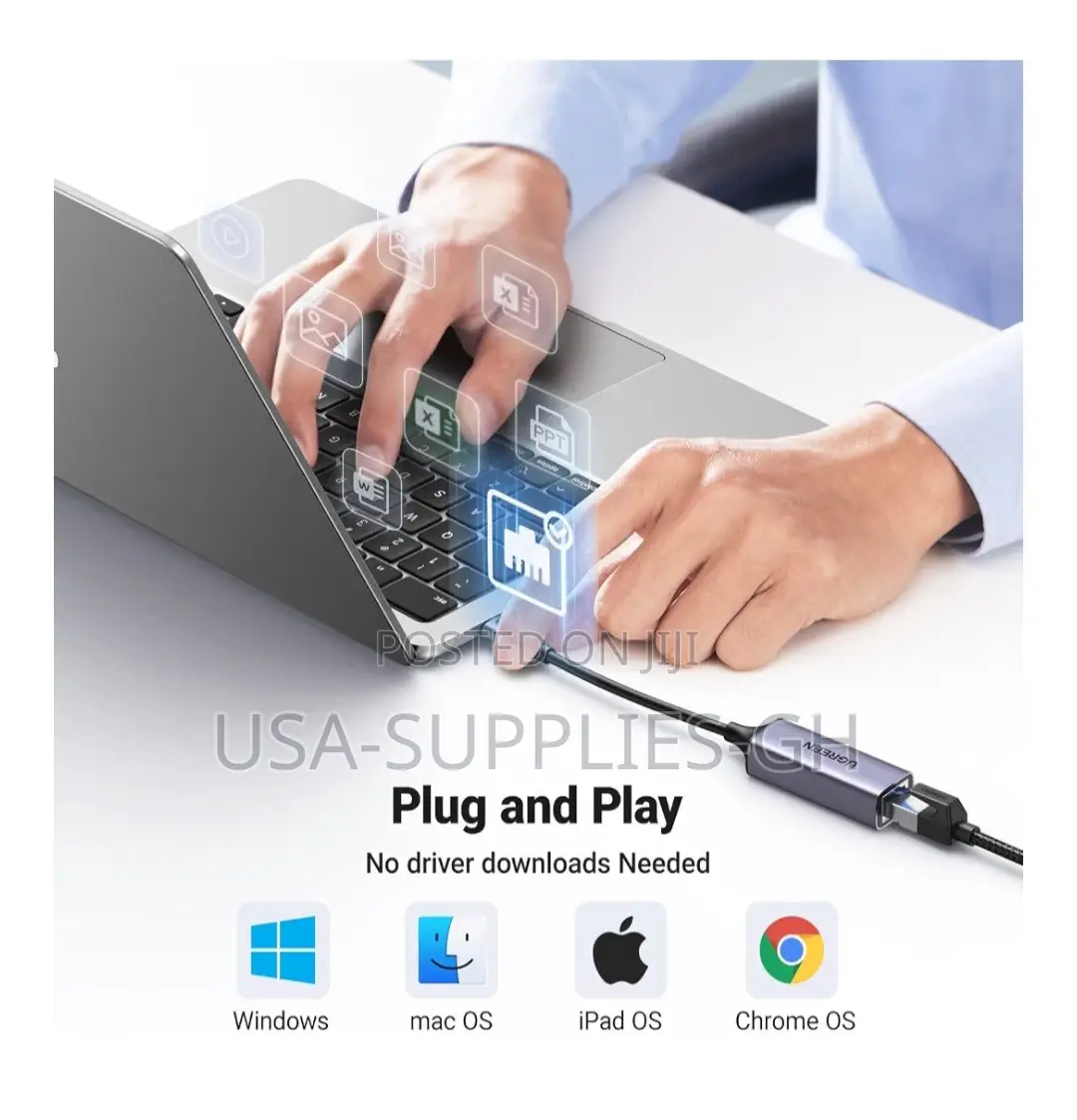 UGREEN USB C to Ethernet Adapter With RJ45 Network Dongle From Usa