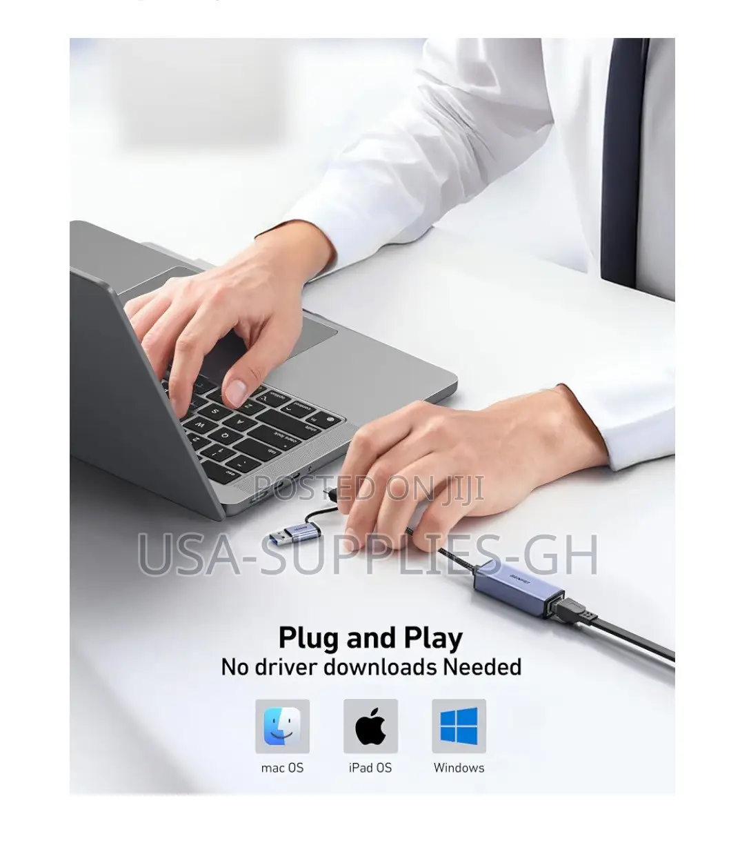 BENFEI USB 3.0/USB-C to Ethernet Adapter RJ45 Network Dongle From USA