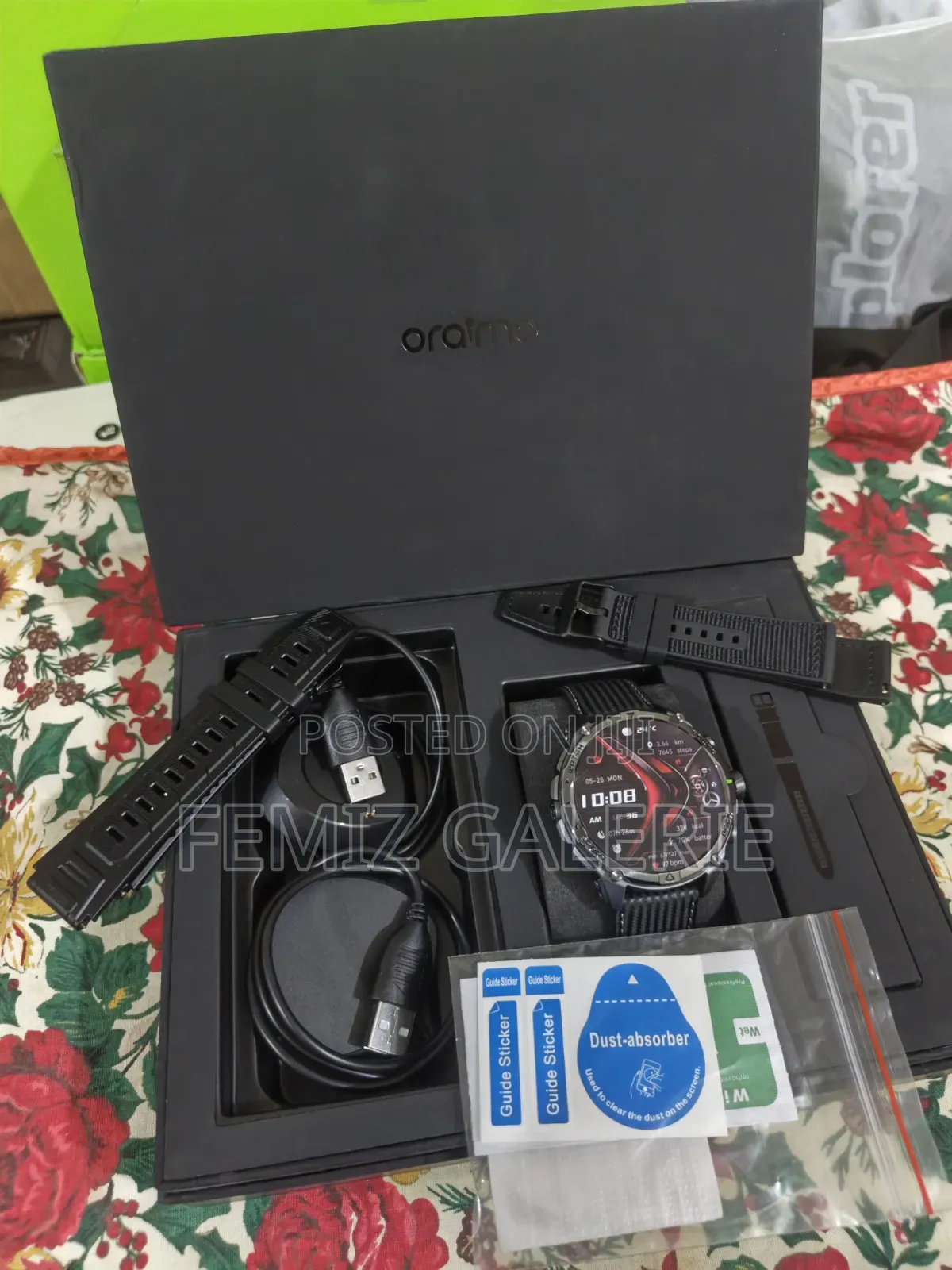 Oraimo Watch GT 1.43" AMOLED 3ATM GPS Smart Watch + 2 Straps