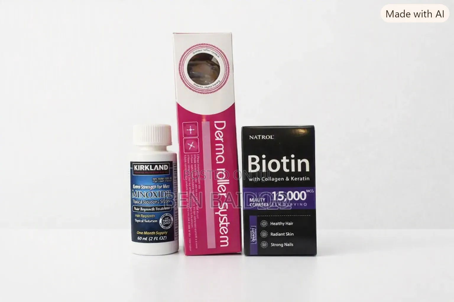 Kirkland Derma Roller and Biotin (Max Hair Beard Results)
