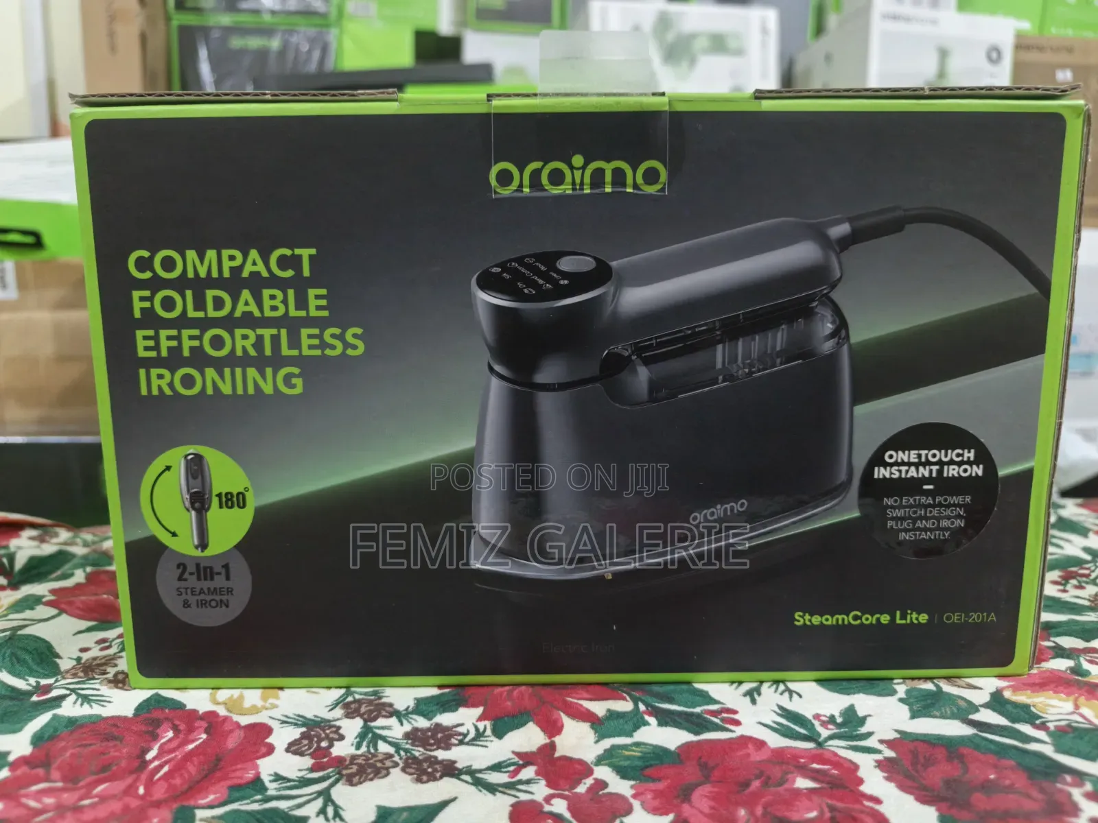 Oraimo SteamCore Lite Portable Steam Iron | 6 Modes, 130ml Tank