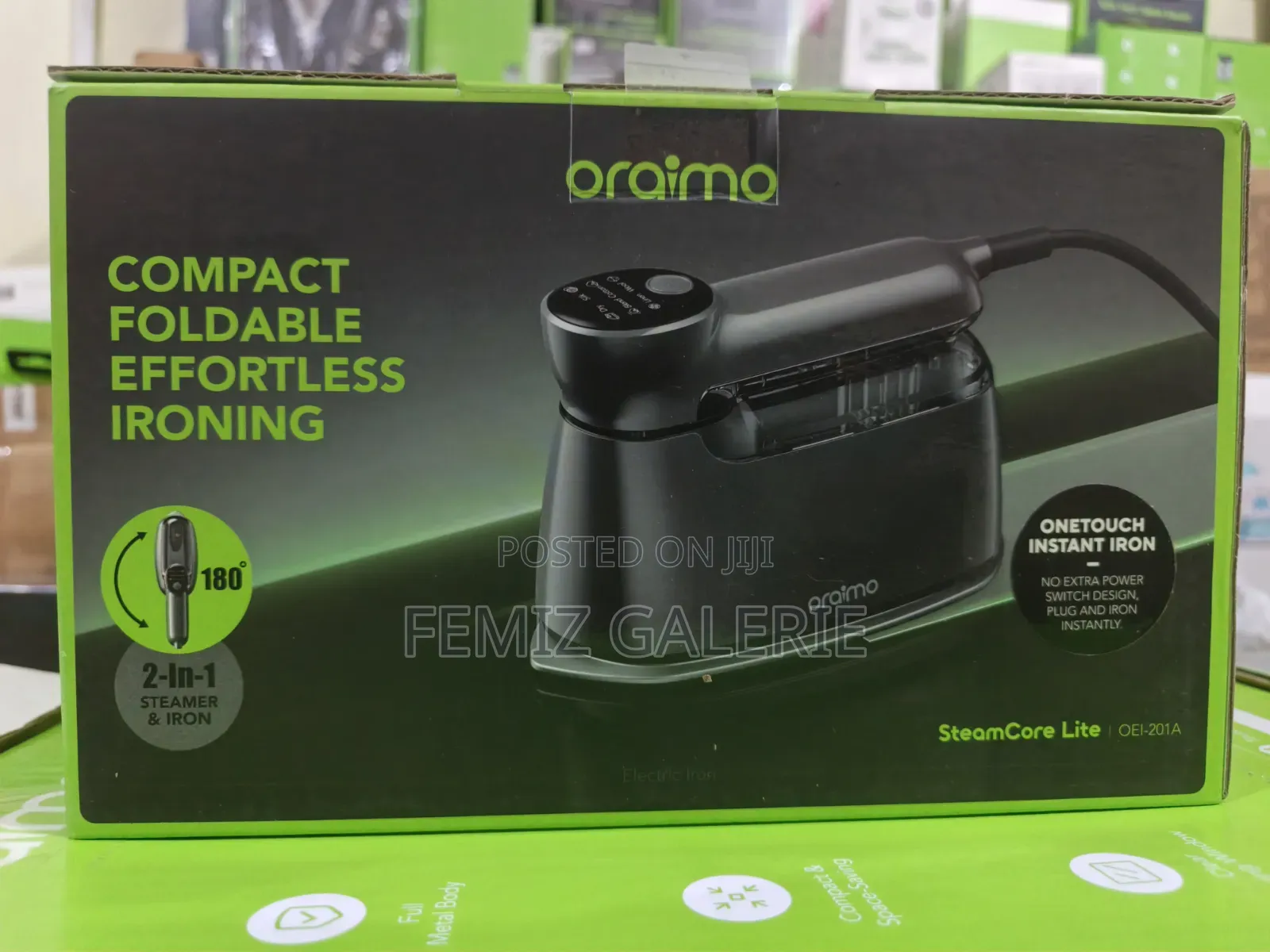 Oraimo SteamCore Lite Portable Steam Iron | 6 Modes, 130ml Tank