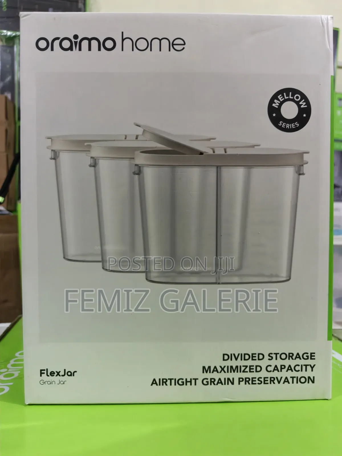 Oraimo FlexJar 3pcs Grain Storage Containers - Removable Divider