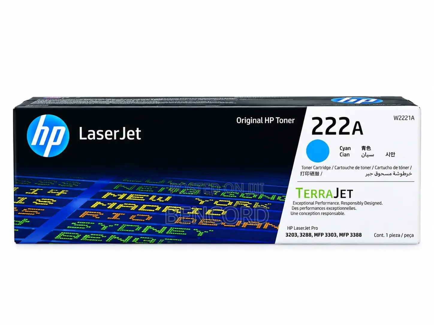 HP 222a Original Cyan Toner MFP 3388