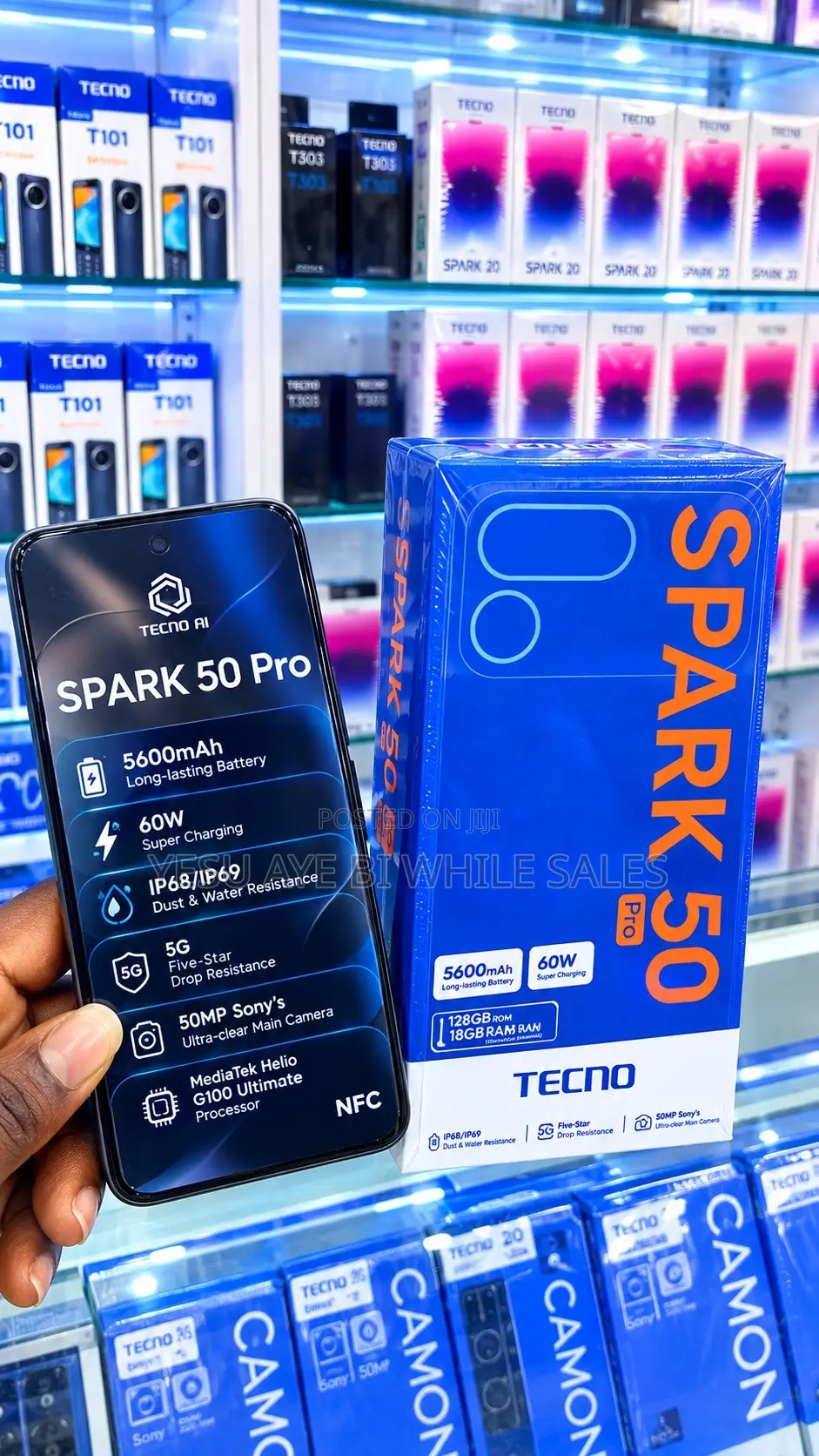 New Tecno Spark 50 Pro 256 GB Black