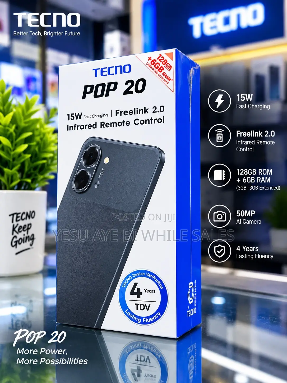 New Tecno Pop 20 128 GB