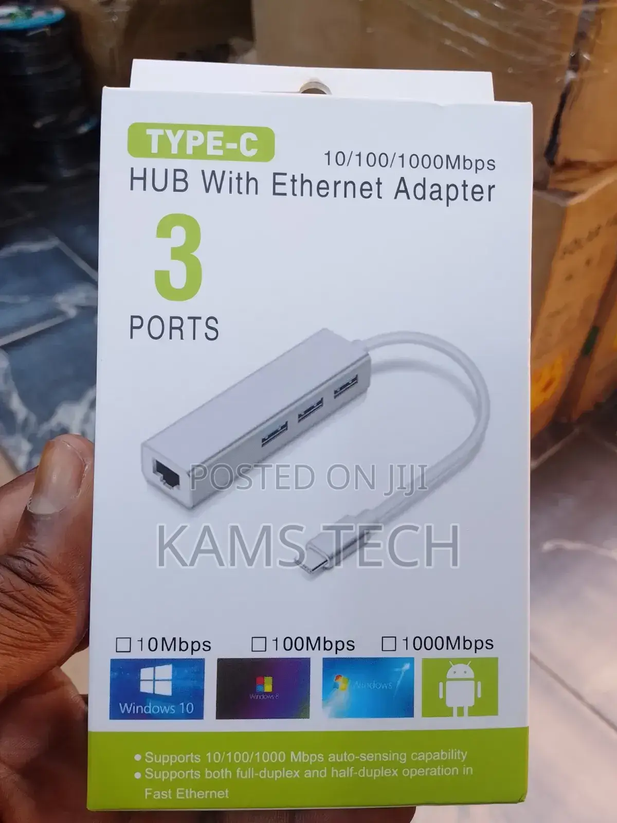 Type -C to Lan+ 3port USB 3.0