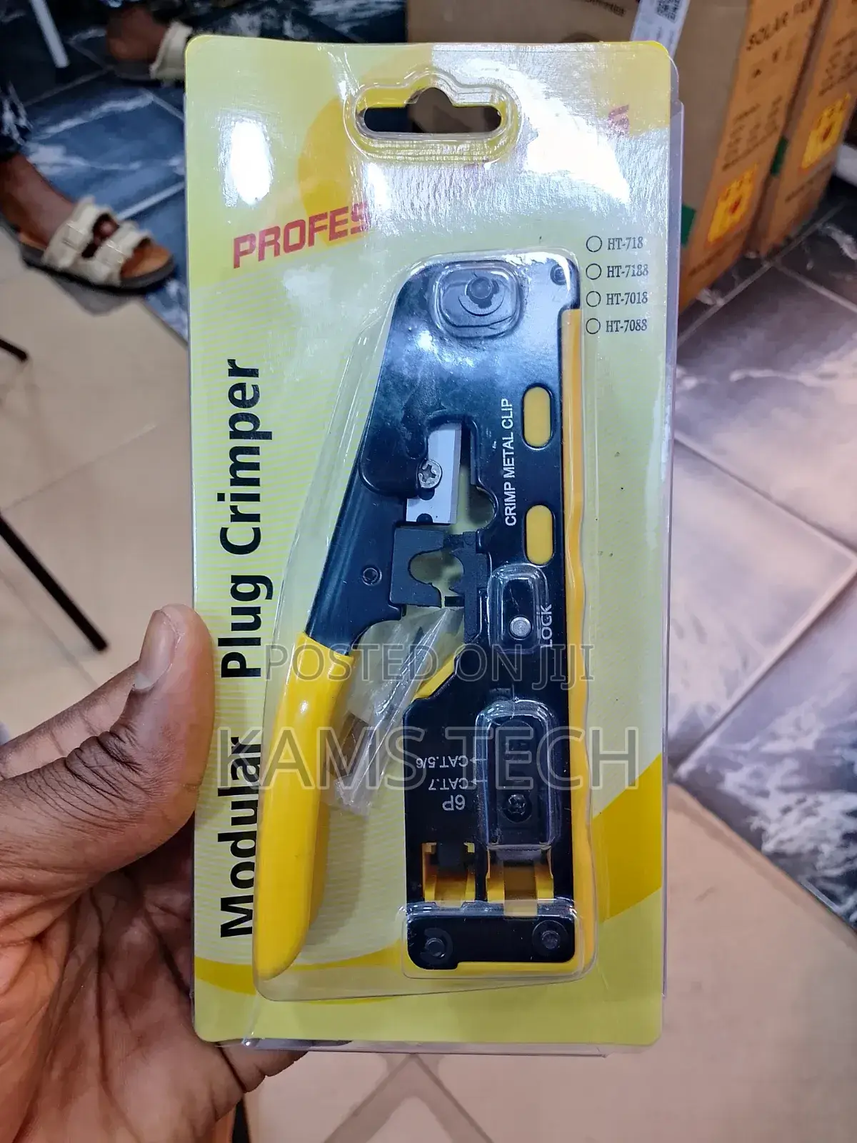 Modular Plug Passthrough Crimping Tool With Extra Blade