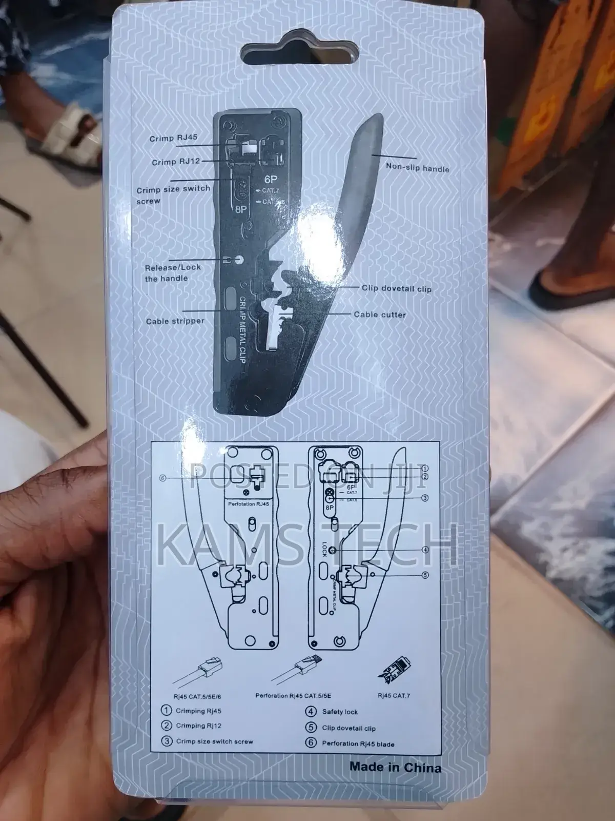 Modular Plug Passthrough Crimping Tool With Extra Blade