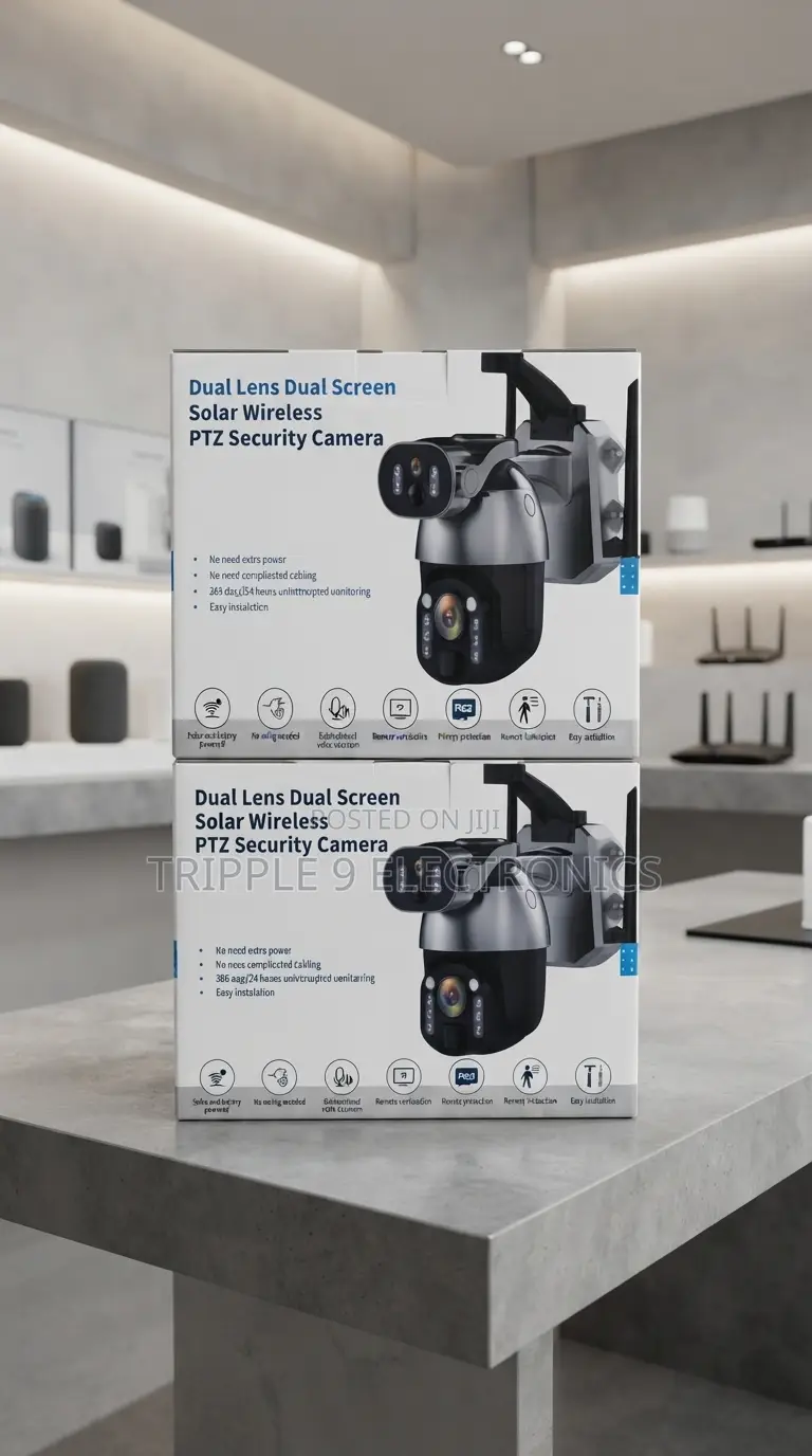 High Quality 4G Dual Lens Ubox With 2 Solar Panels Camera