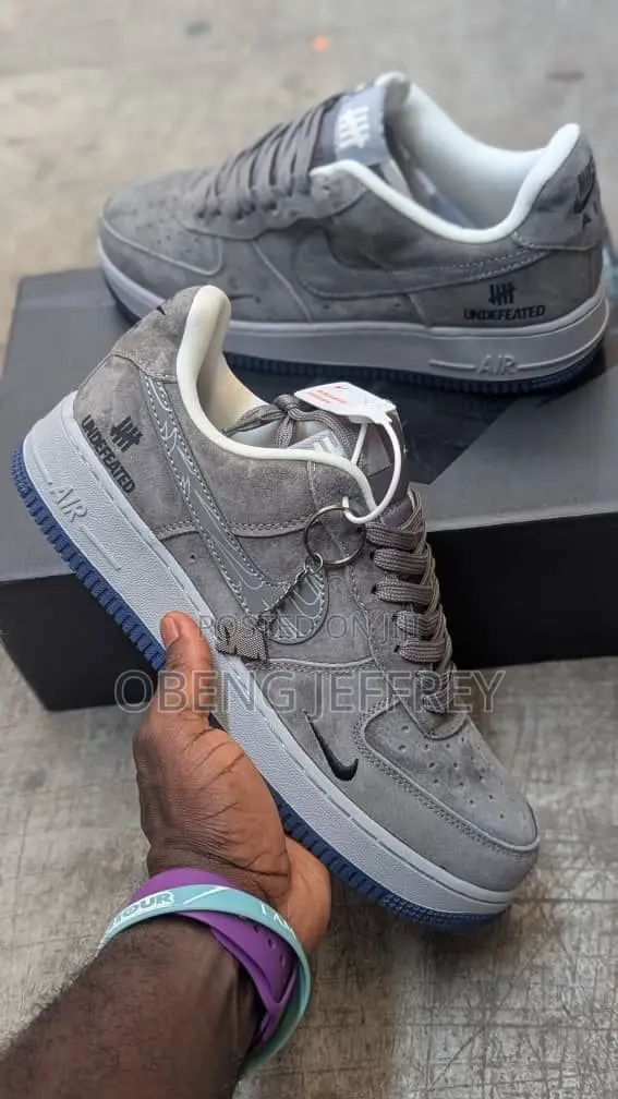 Original Nike Airforce 1 Undefeated Gray Suede