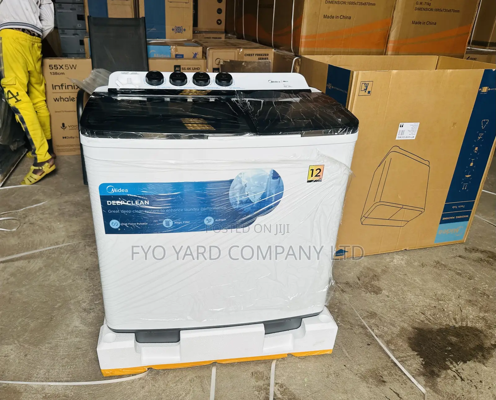 Clean Fast Washing Midea Semi-Auto 12KG Top Load Washing Machine