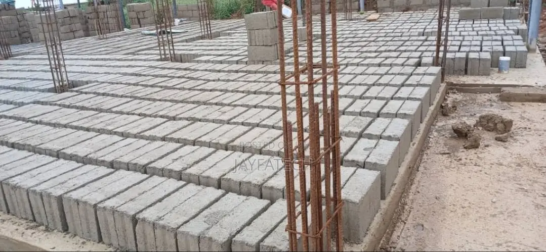 High-Strength 6-Inch 5-Inch Concrete Blocks - On-Site Production
