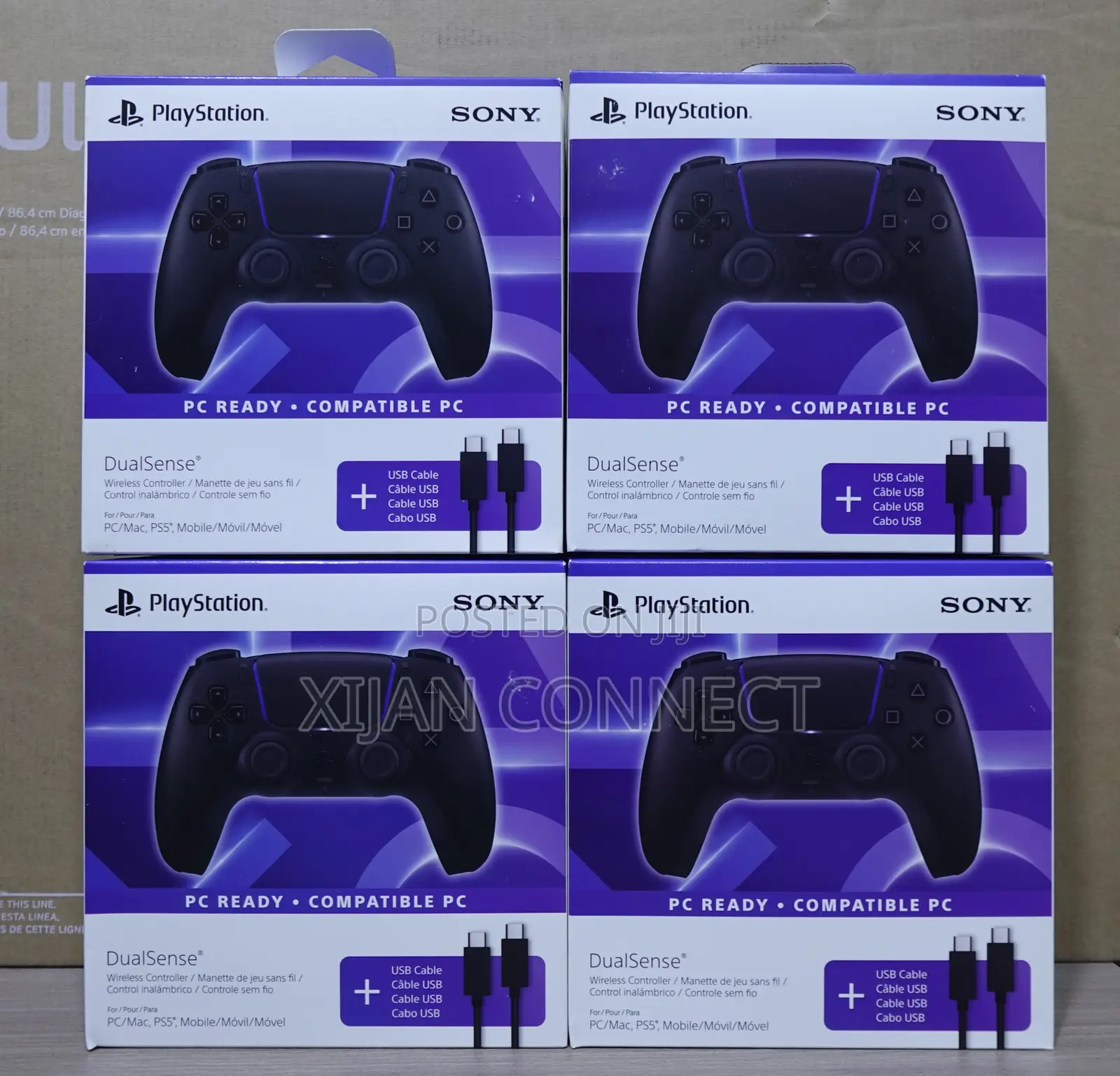 Sony PS5 DualSense Wireless Controller – Midnight Black + USB Cable