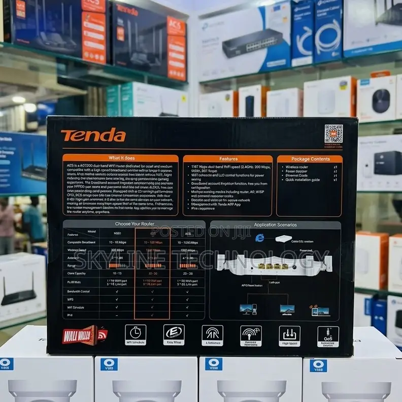 Tenda AC5 AC1200 Smart Dual-Band WiFi Extender and Access Point Router