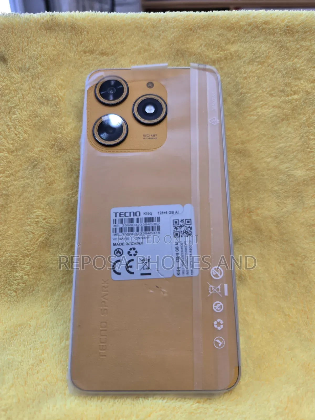 New Tecno Spark 10 128 GB Yellow