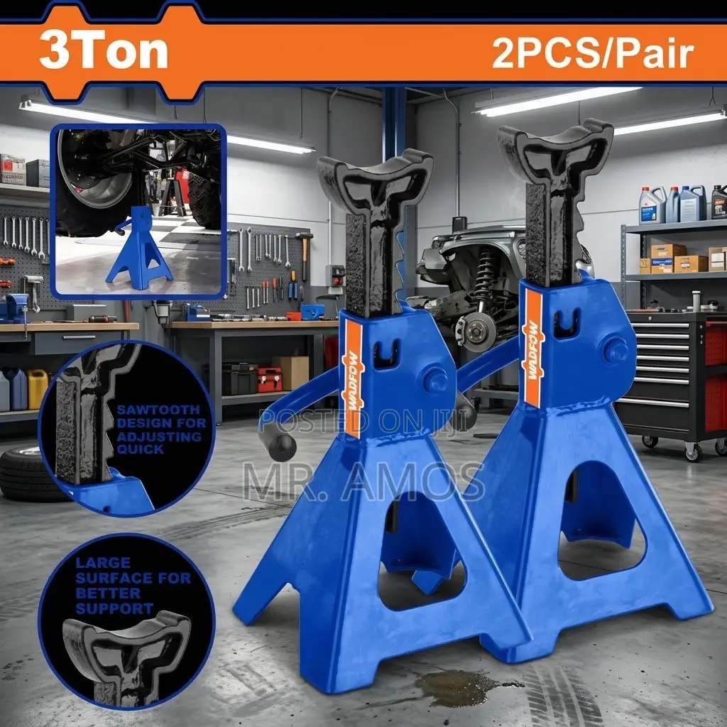 3 Ton Heavy Duty Jack Stands 2 Pair - WHJS0301