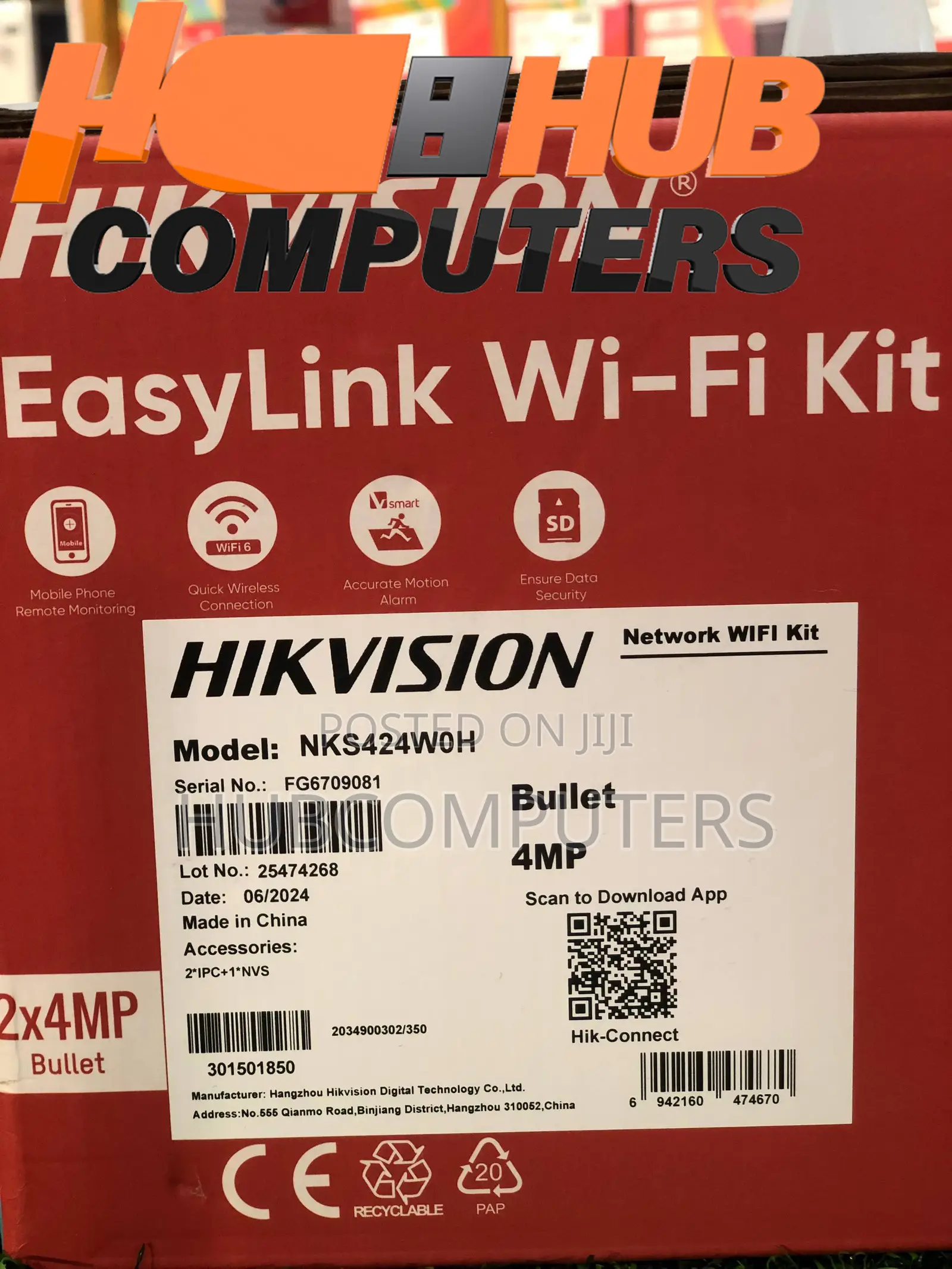 Hikvision (Nks424w0h) Two Bullet Wifi NVS Kit