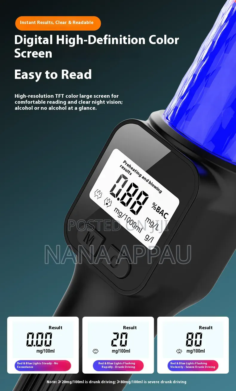 Portable Digital Baton Alcohol Tester (Breathalyzer)