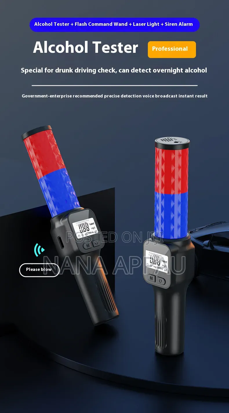 Portable Digital Baton Alcohol Tester (Breathalyzer)